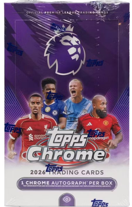 2026 Topps Chrome Premier League EPL Soccer Hobby Box