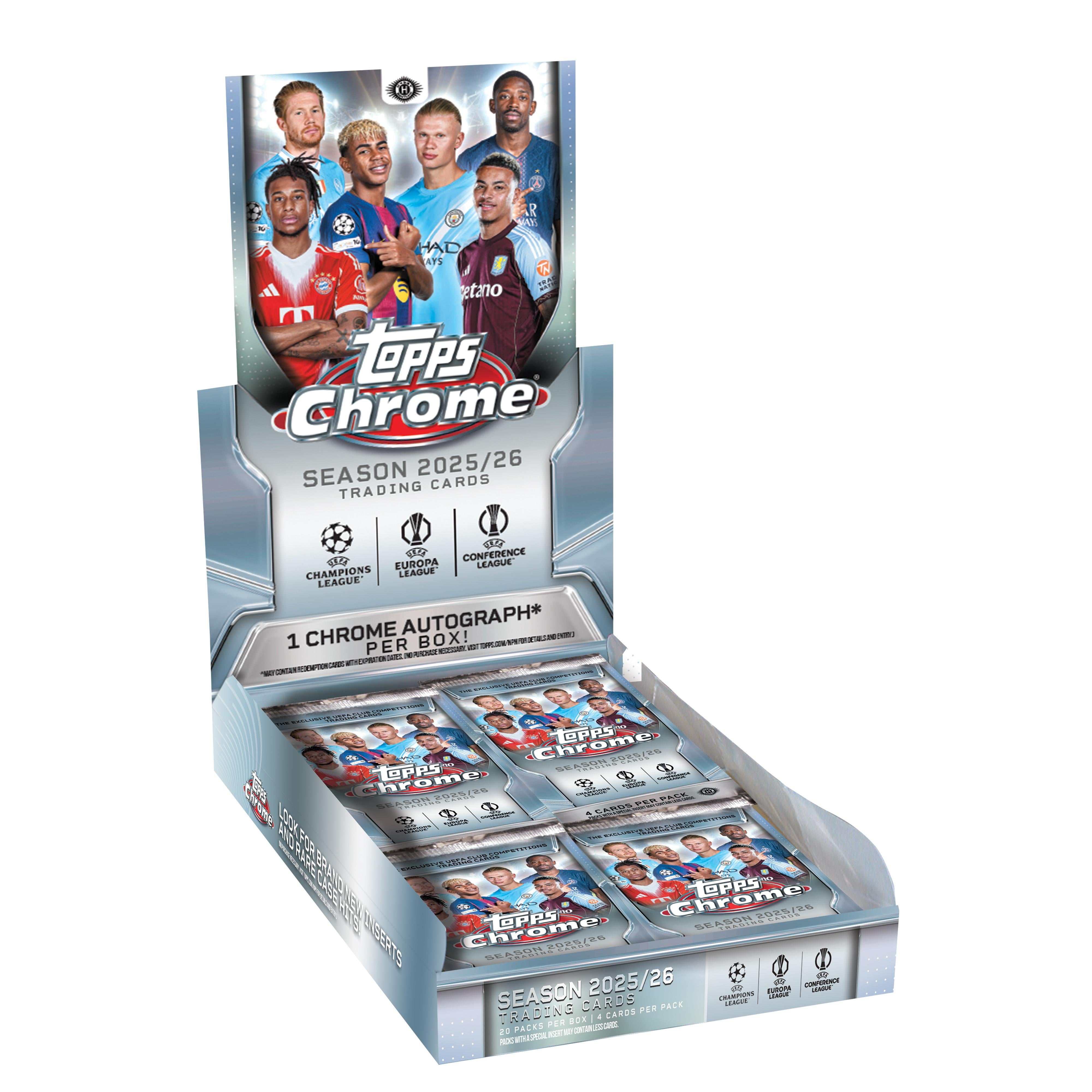 2025/26 Topps Chrome UEFA Club Competitions Hobby Box