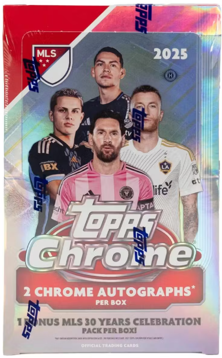 2025 Topps MLS Major League Soccer Chrome Hobby Box