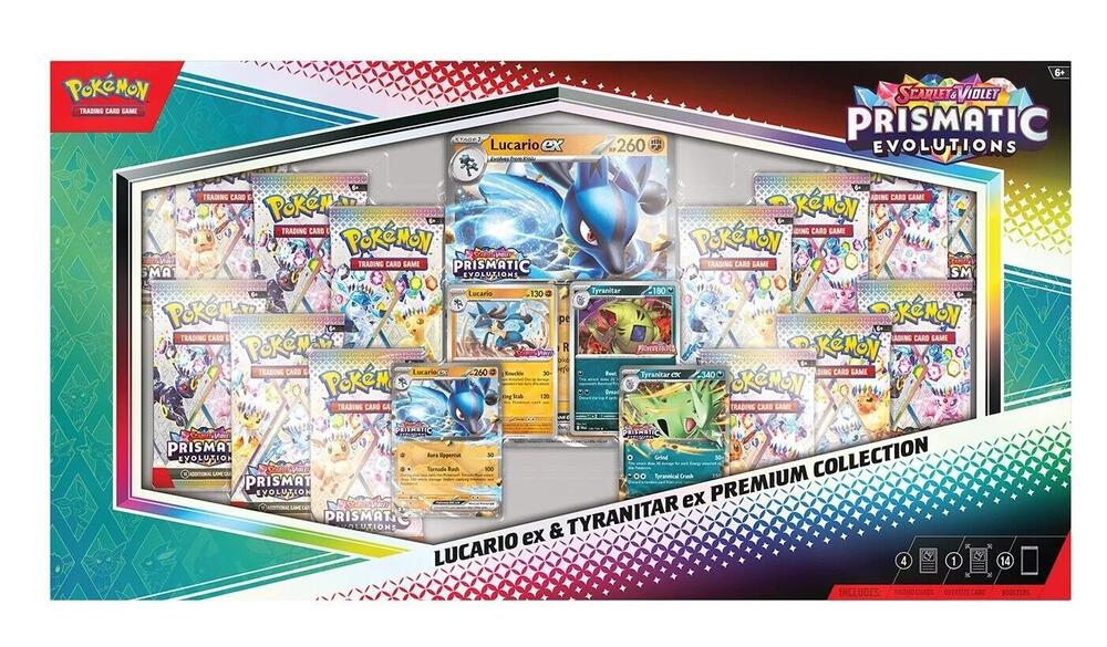 2026 Pokemon Prismatic Evolutions Lucario ex & Tyranitar ex Premium Collection