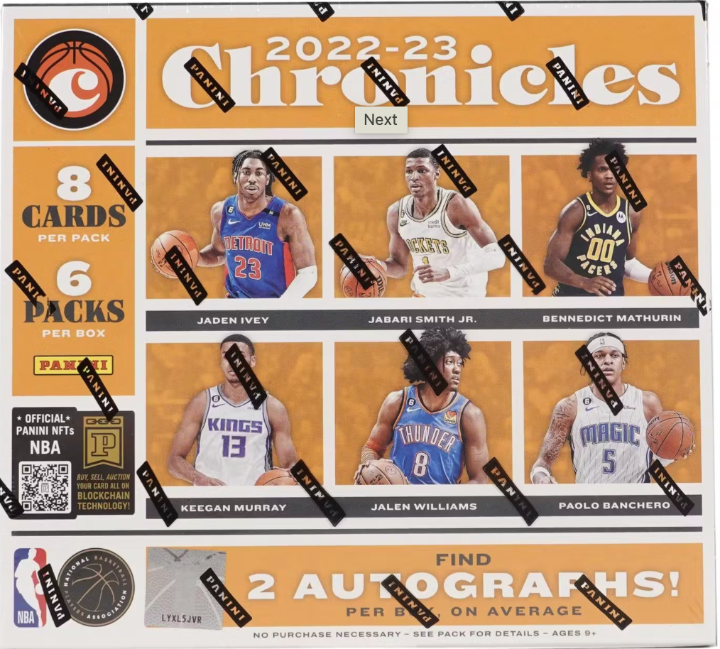 22/23 Panini Chronicles Basketball Hobby Box