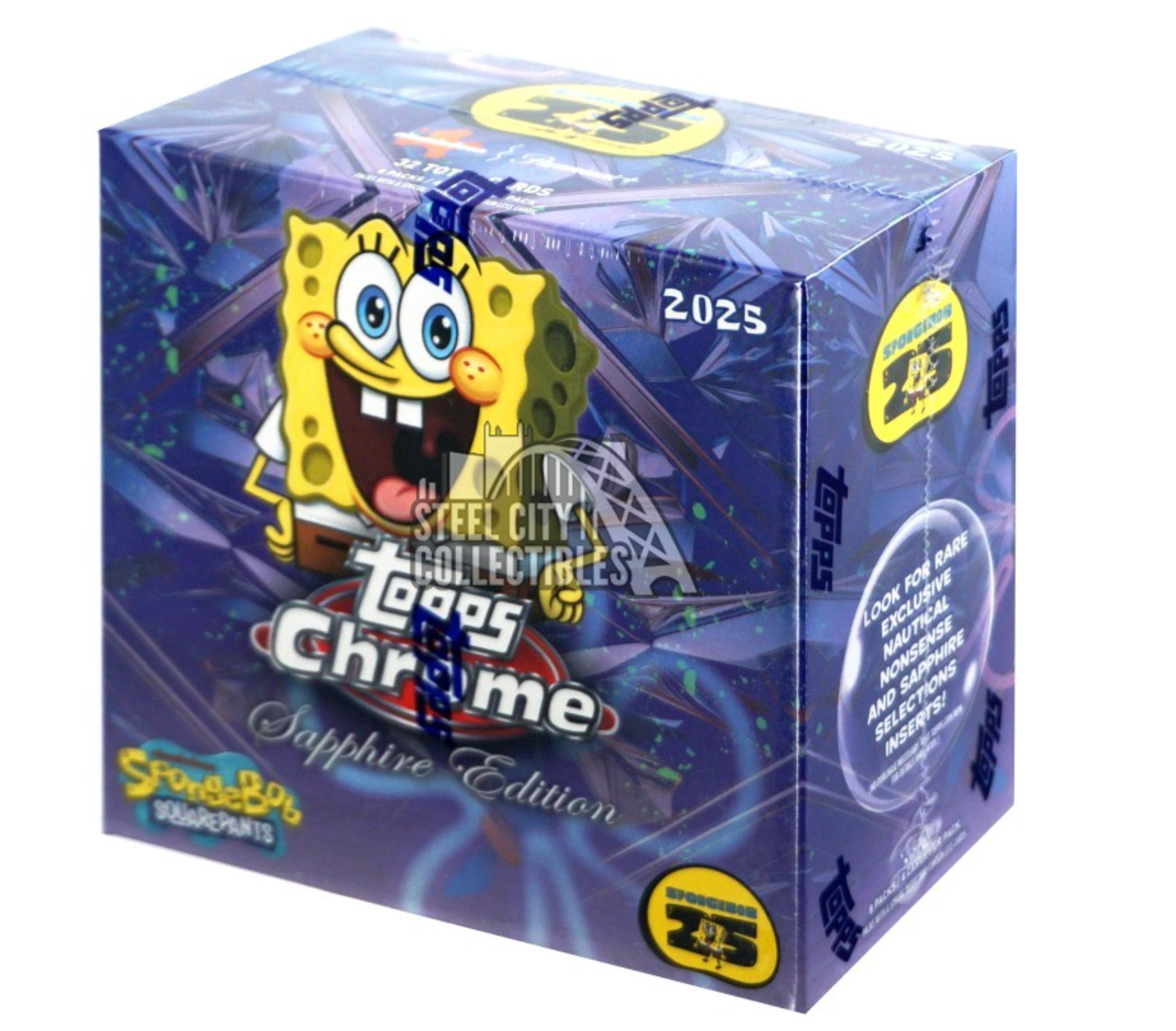 2025 Topps Chrome Spongebob Sapphire Edition Box