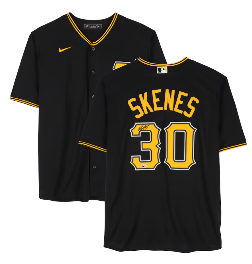 Paul Skenes Pittsburgh Pirates Autographed Black Nike Limited Jersey