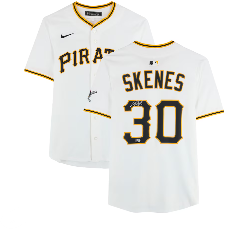 Paul Skenes Pittsburgh Pirates Autographed White Nike Limited Jersey