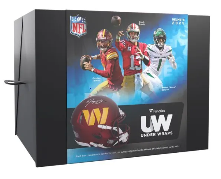 basketball football helmets 2025 Under Wraps Autographed Football NFL Authentic Helmet Full Size