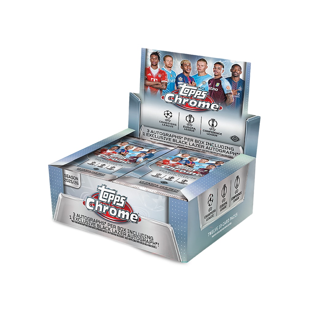 2025/26 Topps Chrome UEFA Club Competitions Jumbo Box