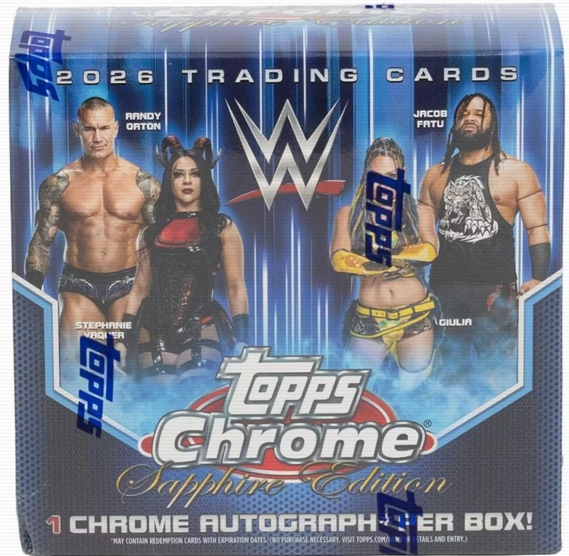 2026 Topps Chrome WWE Wrestling Sapphire Edition Box