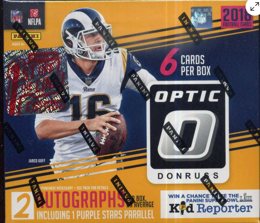2018 Panini Donruss Optic Football FOTL Hobby Box