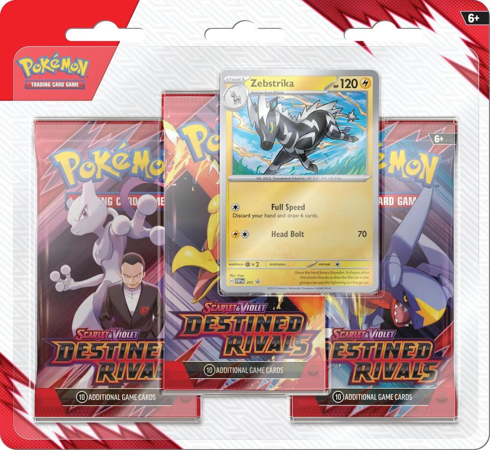 2026 Pokemon Destined Rivals 3 Pack Blister