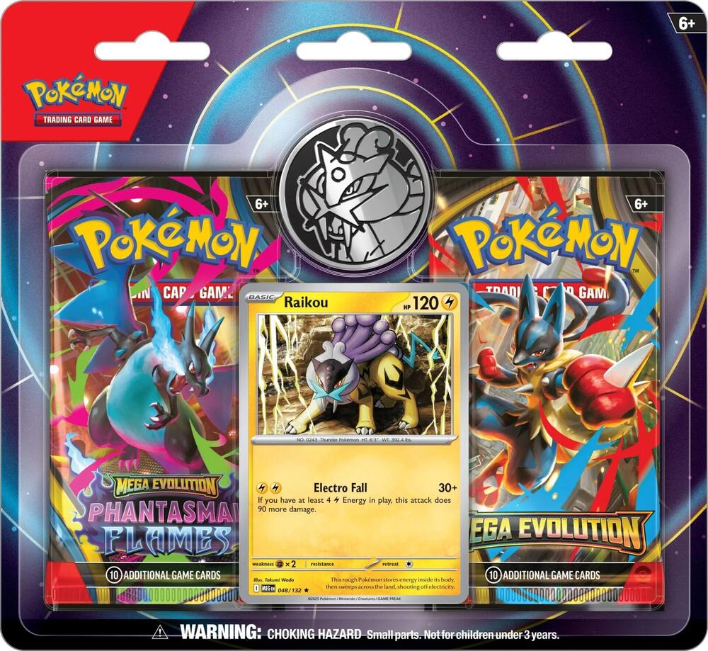 2026 Pokemon Mega Evolution & Phantasmal Flames 2-Pack Blister (Raiku)